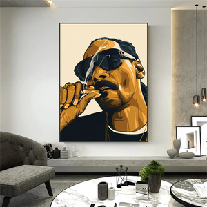 Affiches d'art de rappeur hip-hop fumant, impressions sur toile, images murales - Product Image 2