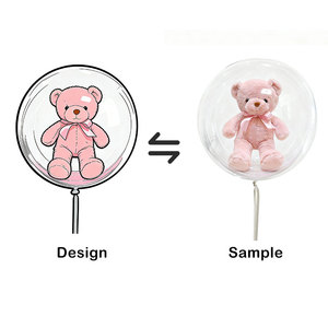 Oso de Peluche de Moda 2026 con Globo <span class=keywords><strong>Bobo</strong></span>, Globo Burbuja Transparente para Fiestas de Cumpleaños y Bodas - Product Image 1