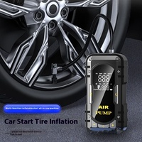 2-in-1 Vehicle Emergency Starter with Car Starter and Tire Pump Lighting Tire Pressure Detection Portable Car Inflator