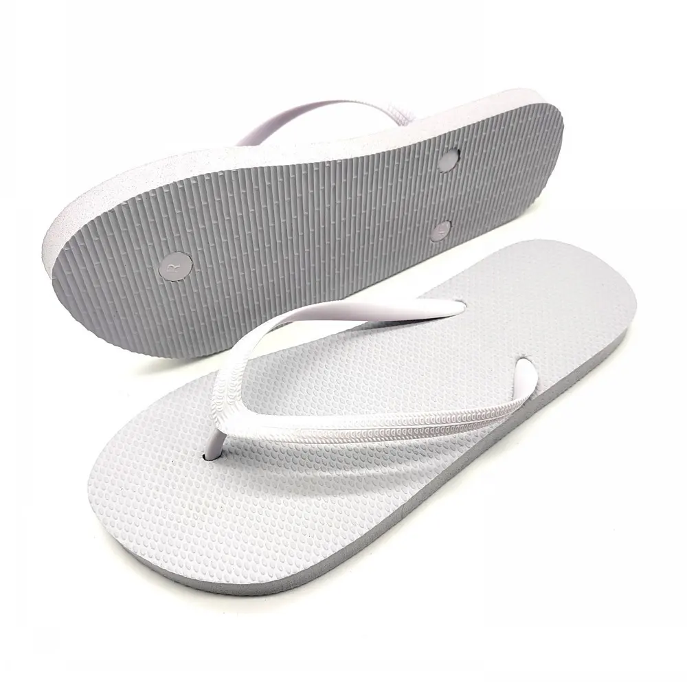 Custom Competitive White Solid Color Flip Flops Wedding For Woman Ladies