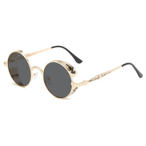 Steampunk Cross-Border Retro <span class=keywords><strong>Lunettes</strong></span> <span class=keywords><strong>de</strong></span> <span class=keywords><strong>soleil</strong></span> pour hommes et femmes Round Dot Paint Anti-UV400 Optical Lenses for <span class=keywords><strong>Amazon</strong></span> Selling - Product Image 2