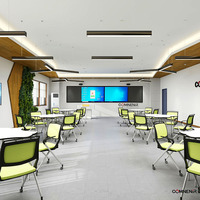 Design moderne professionnel Triangle activité école étude Table de lecture meubles ensemble de collaboration pour la salle de classe et l'extérieur