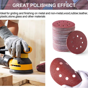Magazzino locale in noi-100 pezzi da 5 pollici dischi di levigatura gancio anello 8 fori carta vetrata 40 60 80 120 240 grana - Product Image 5