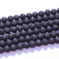 천연 화산석 라운드 비즈 4mm 6mm 8mm 10mm 12mm DIY 팔찌 목걸이 재료