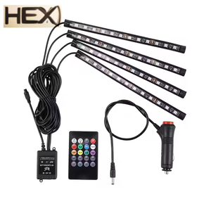 In-Car Omgevingsverlichting Breed-Gratis Usb Sigarettenaansteker Spraakbestuurbare Led Strip Mobiele Telefoon App Voet Auto Licht Accessoires - Product Image 1