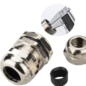 Clamping Type Marine Stuffing Box Nickel-plated Copper Cable Gland M12*1.5 Brass cable joint