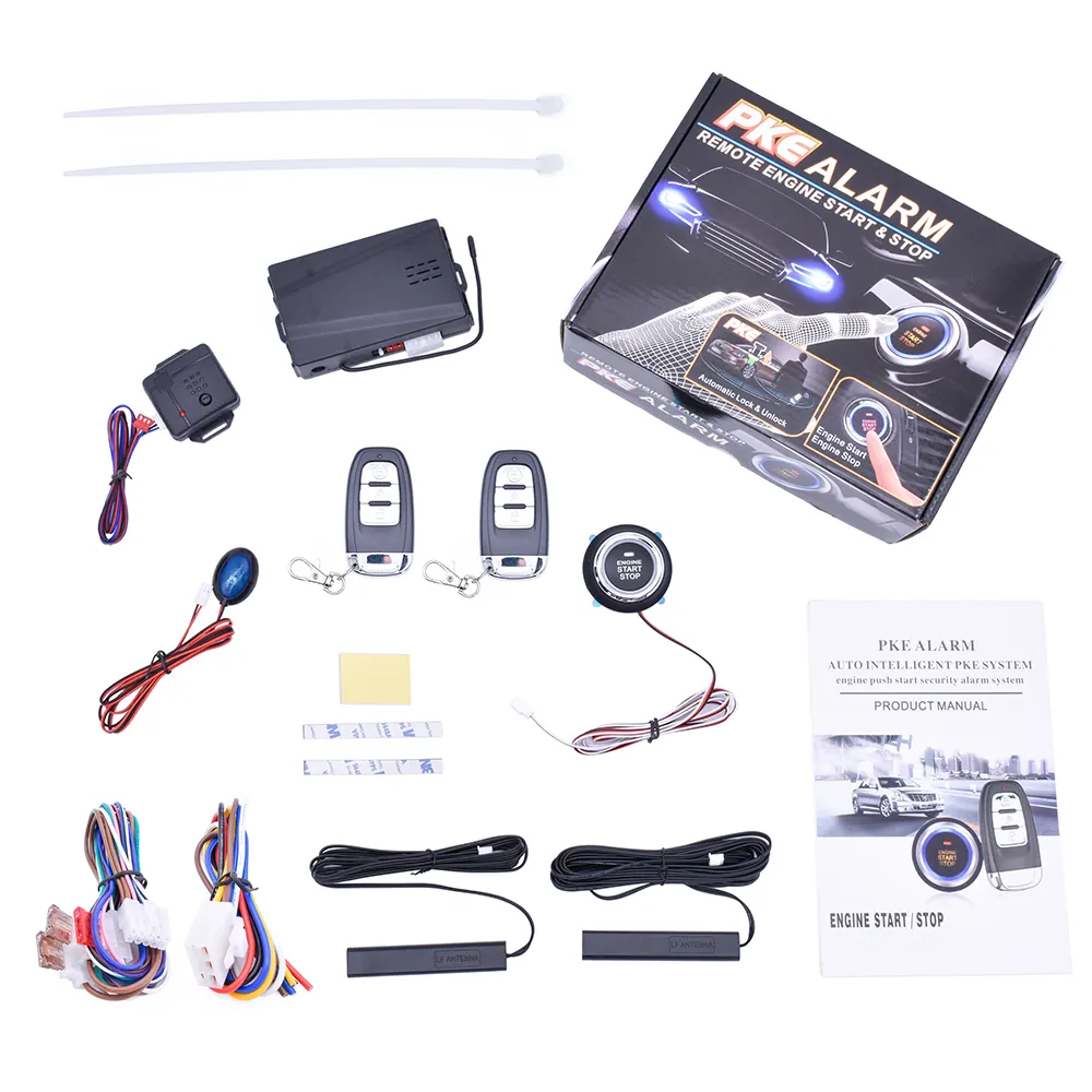 Pke Car Alarm System With Engine Push Start Stop Button Pke Keyless Push Button Start