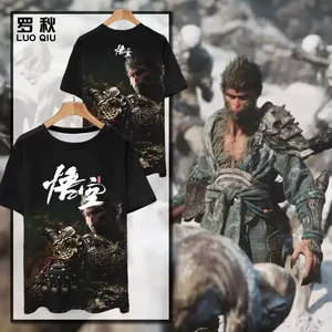 เสื้อยืด<span class=keywords><strong>แขน</strong></span>สั้นลายการ์ตูนสำหรับ3D เสื้อยืด<span class=keywords><strong>แขน</strong></span>สั้นมีมุกสีดำ2024 - Product Image 5