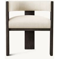 Chaise de salle à manger de luxe avec structure en bois de frêne et revêtement en tissu haut de gamme, mobilier design d'inspiration scandinave