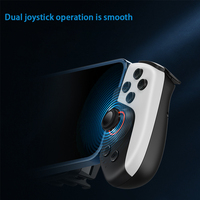 JK02 Manette de jeu télescopique 2 en 1, refroidissement sans fil, contrôleur de jeu mobile, double joystick, 300 mAh pour iPhone Android Switch PC