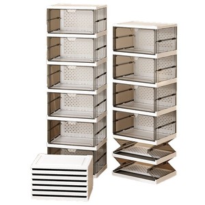 Dustproof Transparent Plastic Storage Box Foldable Doorway Living Room <strong>Shoe</strong> Cabinet Pull-Open Lid for <strong>Shoe</strong> <strong>Organisation</strong> Modern - Product Image 1