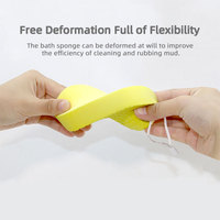 Éponge de douche longue et douce en PVA réutilisable moderne, exfoliante, pour le bain, pour enfants, application corporelle moderne