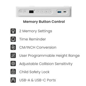 เครื่องชาร์จไร้สายตามหลักสรีรศาสตร์โต๊ะสํานักงานมอเตอร์เดี่ยวไฟฟ้ายืนพื้นที่ทํางานยกโต๊ะปรับความสูงได้พร้อมลิ้นชัก - Product Image 6