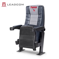 Sièges de cinéma fixes modernes LEADCOM LS-11602N en tissu avec porte-gobelets pour projets commerciaux de multiplex
