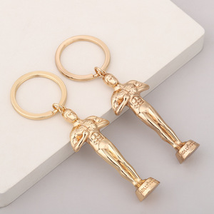 Porte-clés pendentif en alliage de zinc en forme de statuette <span class=keywords><strong>Oscar</strong></span>, personnalisable avec logo, sur le thème du cinéma et de la télévision, commandes en gros - Product Image 2