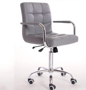 Chaise de bureau pivotante ergonomique de haute qualité en cuir PU rose, réglable avec vérin à gaz, pour bureau à domicile, design moderne - Product Image 5