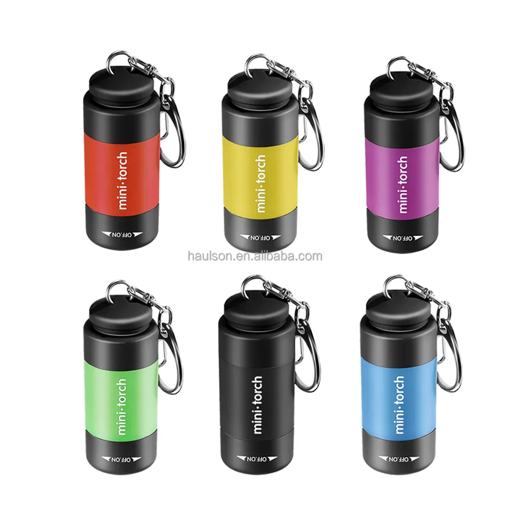 Wholesale Waterproof Outdoor Hiking Camping Mini Torch Key Chain Light Portable USB Rechargeable Pocket LED Keychain