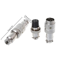 GX16 M16 Aviation Socket Plug Wire Panel Docking Connectors 2/3/4/5/6/7/8/9/10 Pin Male & Female DC Output