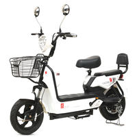 Vélo électrique urbain de loisirs à cadre en alliage d'aluminium 350W, 48V12AH, avec pédales et selle confortable – Prix direct usine