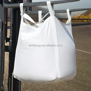 1000kg 1 CBM PP Jumbo Bag Plastic 4 Loops Customized Type FIBC Bulk Bag For Sand Stone Packing