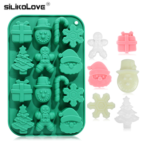 Molde de Silicona Navideño para Chocolate, Fácil de Limpiar, para Hornear Dulces, Copo de Nieve 3D, Caña de Azúcar, Muñeco de Nieve, Árbol, Jengibre - Product Image 6