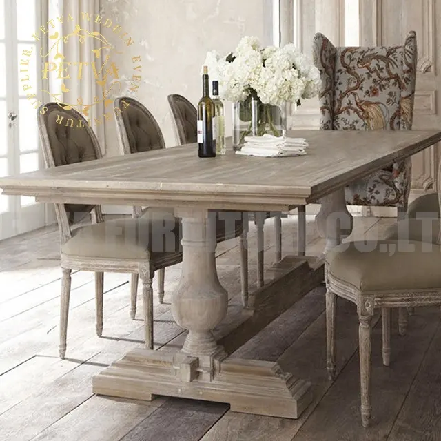 Conjunto de mesa redonda para banquetes e sala de jantar, mesa redonda branca com 8 mesas e cadeiras para festas ao ar livre, móveis para exteriores