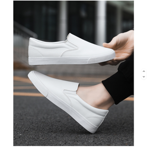 Zapatos Casuales Sin Cordones para Hombre, Negros y Blancos, Punta Redonda, Parte Superior de Punto y PVC, Entresuela de EVA, Suela de PVC y Goma, para Todas las Temporadas - Product Image 3