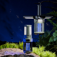 Lanterne de camping LED 2-en-1 avec anti-moustiques, lampe extérieure rechargeable haute luminosité pour le camping, la randonnée et les situations d'urgence