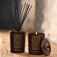 Pot de luxe personnalisé Mescente, bougie d'aromathérapie et diffuseur de roseau, ensemble cadeau de mariage
