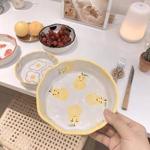 Vaisselle de Style nordique, bol à salade, vaisselle de dessin animé, assiette à Dessert, <span class=keywords><strong>yaourt</strong></span>, fruits, assiettes à gâteaux, bols en céramique - Product Image 5