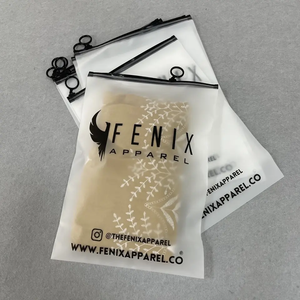 Wholesale Custom Logo Frosted Zipper <b>Bag</b> T-shirt Sock Packaging Plastic <b>Garment</b> <b>Bag</b> Ziplock <b>Bags</b> with Black Ring - Product Image 1