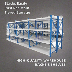 Estantes apilables de metal de alta calidad, Industrial estantes de almacenamiento de almacén, unidades de estantería para garajes, disponibles - Product Image 2