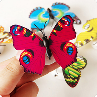 Sticker mural moderne LED papillon coloré Installation facile Décoration de salon et de chambre d'enfant