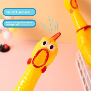Pollo chillón personalizado al por mayor, pollo <span class=keywords><strong>desesperado</strong></span> que emite sonidos, alivia el aburrimiento y el estrés, juguete creativo para mascotas para ventilar el malestar y hacer bromas. - Product Image 2