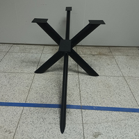 Usine En Gros Personnalisé Pieds De Table Pièces De Meubles Base En Métal KD Structure Fer Ovale Tube Moderne En Forme D'araignée Table À Manger Jambe