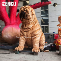 Statue de chien robot 3D réaliste de 2,5 m de haut, modèle animatronique d'intérieur pour centre commercial, parc d'aventure public