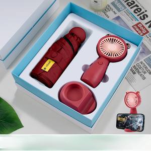우산 선물이있는 선풍기 크리스마스 기념품 생일 연회 선물 발렌타인 결혼 선물 상자 세트 손님 결혼식 - Product Image 3