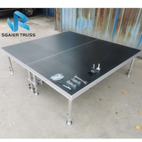 Système de toiture de scène extérieure en aluminium avec structure de treillis et scène mobile étanche pour concerts et festivals