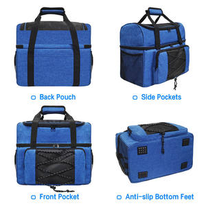 Bolsa para Bolas de Boliche Azul de Gran Capacidad - Duradera, con Múltiples Compartimentos, Ideal para Entusiastas del Boliche para Dos Bolas - Product Image 4