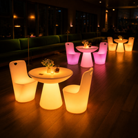 Chaise de bar lumineuse personnalisée en PE rotomoulé recyclable, chaise de bar à changement de couleur pour hôtel, club, événement, usage commercial