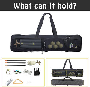 Free sample Customize logo Waterproof 1 Butt 2 Shafts <b>Billiard</b> Cue <b>case</b> 3 Holes Pool Cue Stick Bag for 1/2 <b>Billiard</b> Cue - Product Image 2