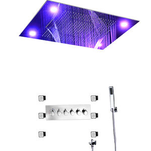 تدليك شلال دش الحنفيات مجموعة كبيرة أدت الأمطار ضباب السقف حمام الجسم جيتس <span class=keywords><strong>2</strong></span> بوصة ثرموستاتي 5 طرق صمام تحويل - Product Image 2