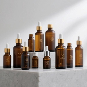 5ml 10ml 15ml 30ml <b>50ml</b> 100ml Matte Essential Oil <b>Bottle</b> Frosted Glass Serum <b>Bottle</b> 1oz with Dropper Cap - Product Image 2