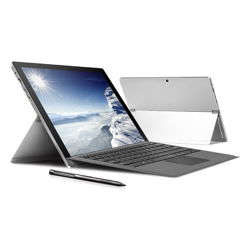 Argent touchable 12.6 pouces netbook i7 tablette avec clavier 2 en 1 mini tablette pc tablette 8gb ram ordinateur portable