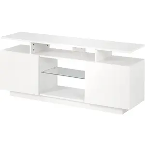 Modern minimalist TV cabinet with LED lamp living room large capacity locker European style tv stand floor mesa de tv