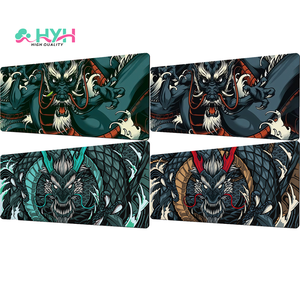 Tùy chỉnh rồng Chuột chơi game pad XL bàn Mat phong cách Anime cao su chống trượt cơ sở khâu cạnh màu đen bàn phím màu Đỏ máy tính xách tay Playmat - Product Image 1