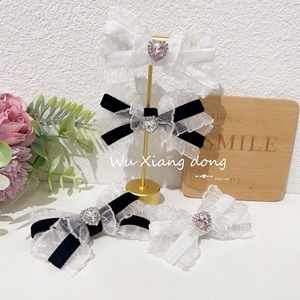 Pinza para el pelo con forma de corazón rosa de diamantes de imitación, estilo hada, para mujer, pinza para flequillo, pinza para frente, pinza de pico de pato, pinza lateral, accesorio para el cabello - Product Image 1