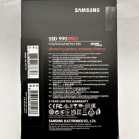 SSD SAMSUNG 990 PRO Original Baru 1TB SSD 990 PRO 1TB PCIe 4.0 NVMe M.2 (2280) dengan Solid-state Drive Terintegrasi MZ-V9P1T0BW