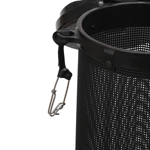 <span class=keywords><strong>Jaula</strong></span> Cilíndrica de Malla Cuadrada de HDPE para Cultivo de Ostras con Clips Anti-Tiburón, Resistente a los Rayos UV, Malla Negra de 3MM/8MM, 28*85CM - Product Image 5