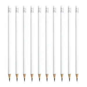 Benutzer definierte Farbe Logo Standard Bleistift weißen Bleistift Kinder Bleistift-Set